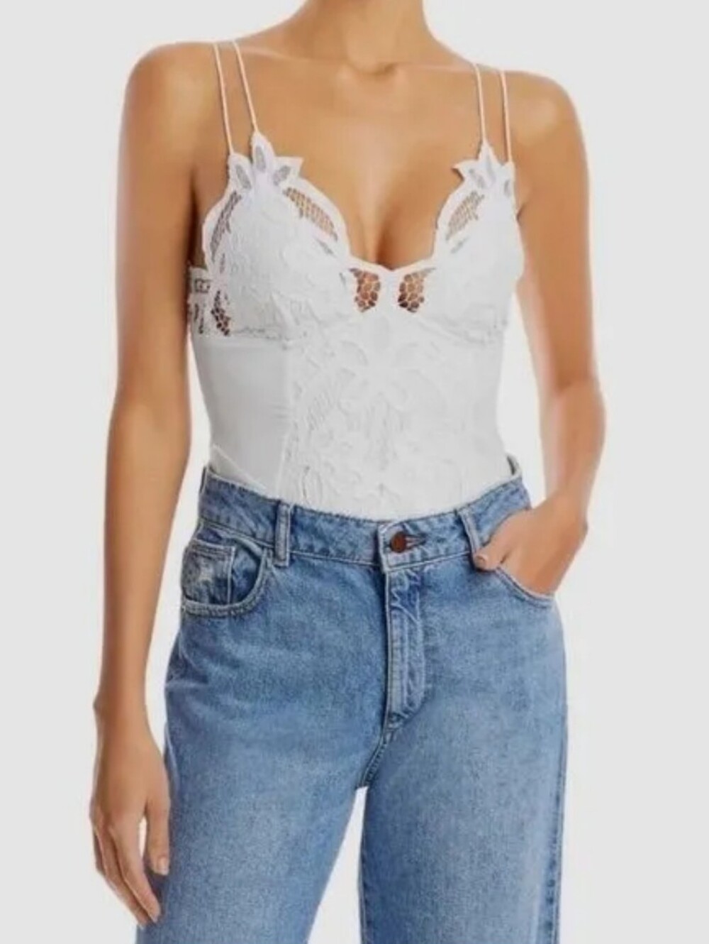 BNWT Sold Out Free People FP1 ADELLA BODYSUIT - Size Medium - Retail $135